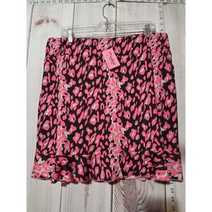 Golfini Pink Leopard Print Skirt Romper Shorts Athleisure XXL